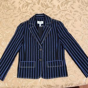 Derek Lam 10 Crosby Navy Blazer Royal Blue Pin